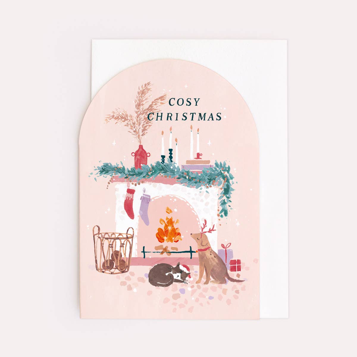 Sister Paper Co. - Wholesale Christmas Card - Cosy Fireplace Christmas Card | Holiday Card | Seasonal Card1