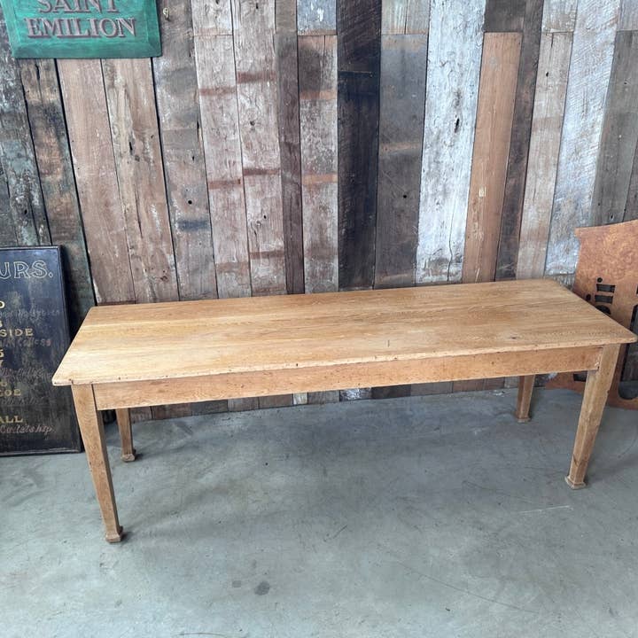 Antik Art Nouveau ek refektoriebord, ca 1920. L213 för wholesale av belvoir