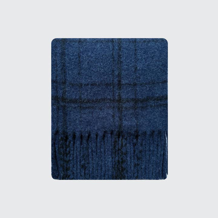 SALINA TRADING INC - Wholesale Scarf – Women's - Plaid Pattern Wool Blend Scarf for Women