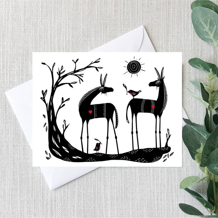 Laughing Mule Press - Wholesale Everyday Greeting Card - "Donkey Love 2" Notecard1