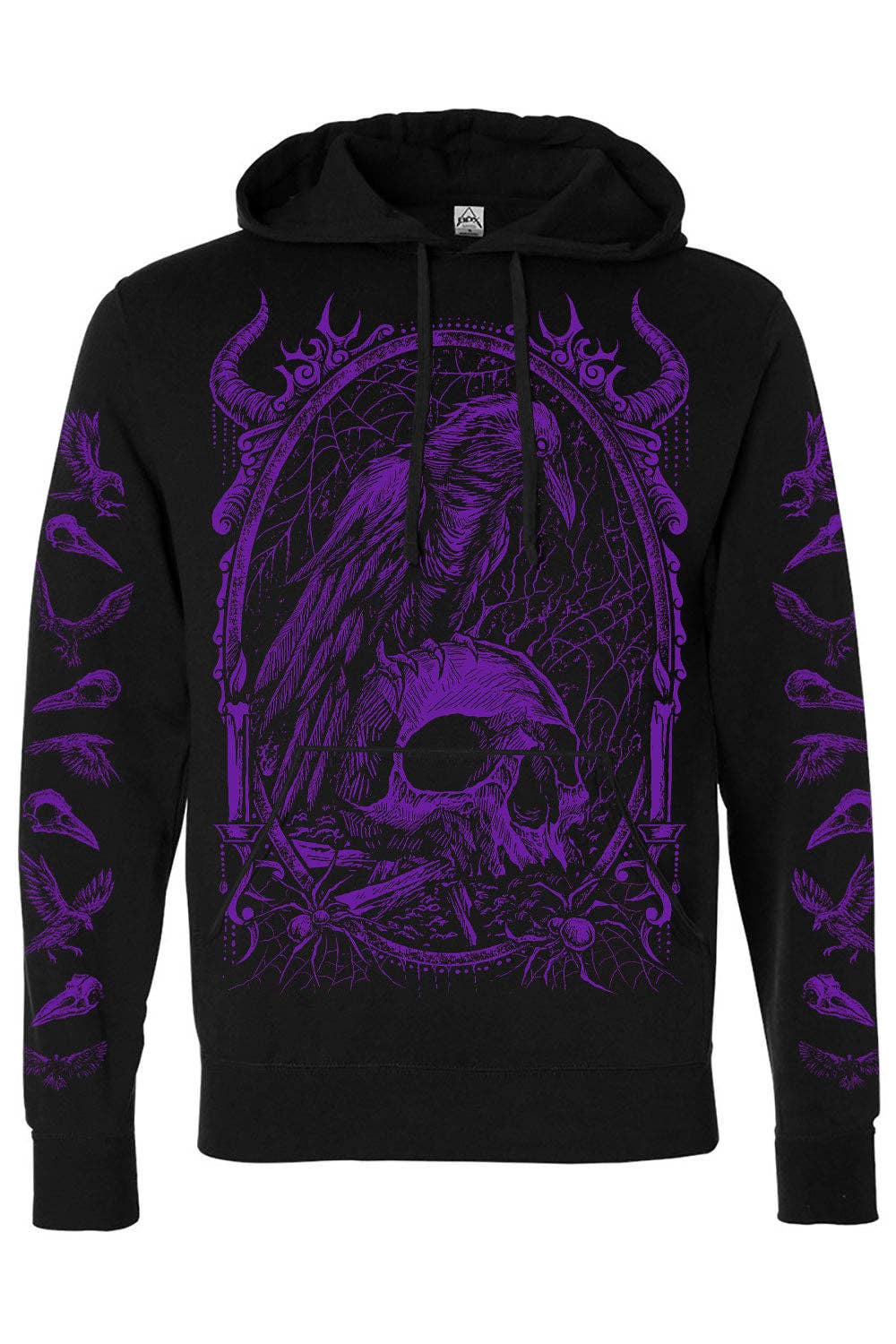 vampirefreaks - Venta al por mayor Sudadera con capucha - Unisex - Sudadera con capucha Death Raven con mangas de cuervo [MORADO]1