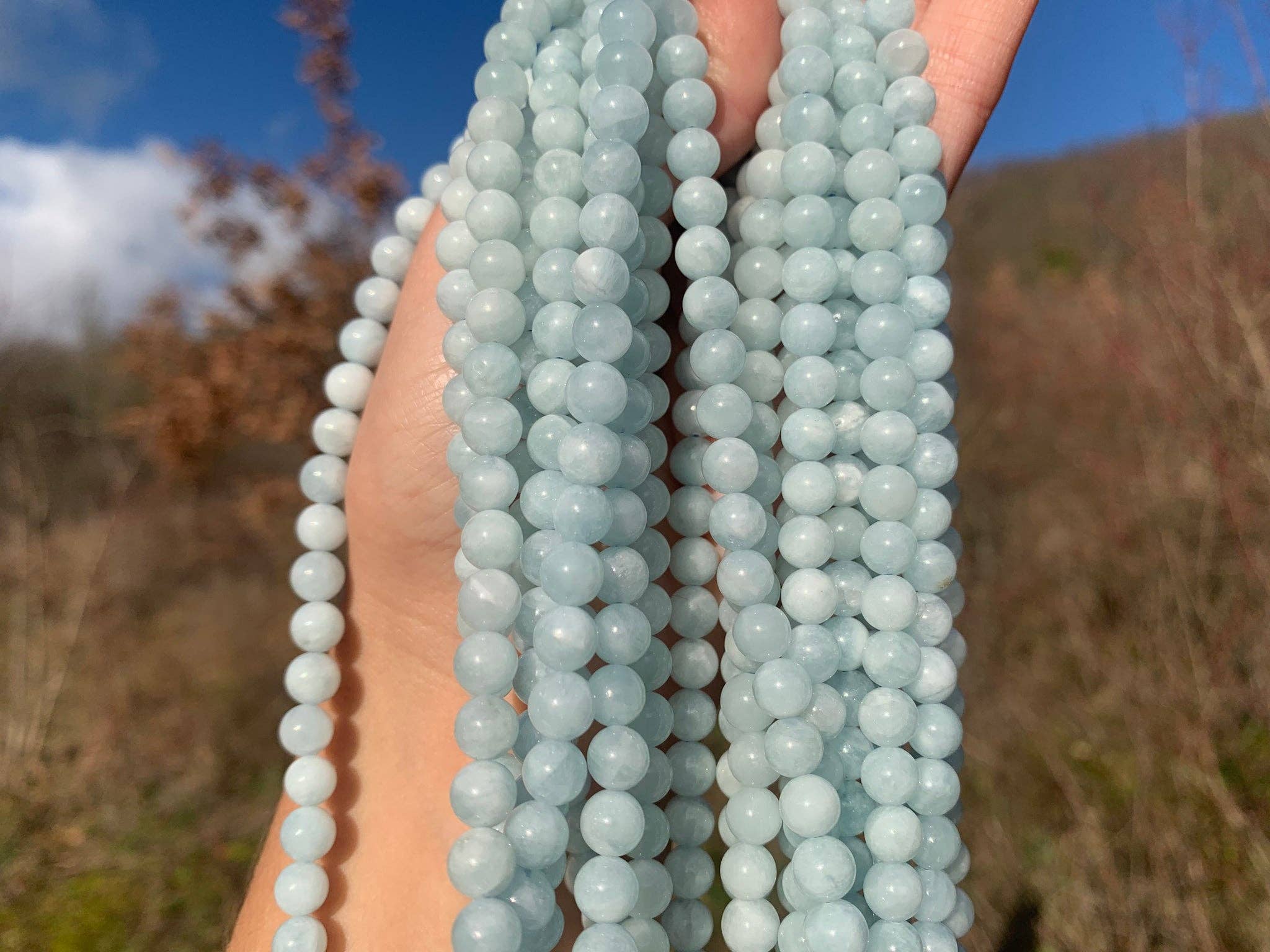 REMOVED BRAND - Wholesale Beads - Aquamarine beads between 4 and 12 mm AMU4