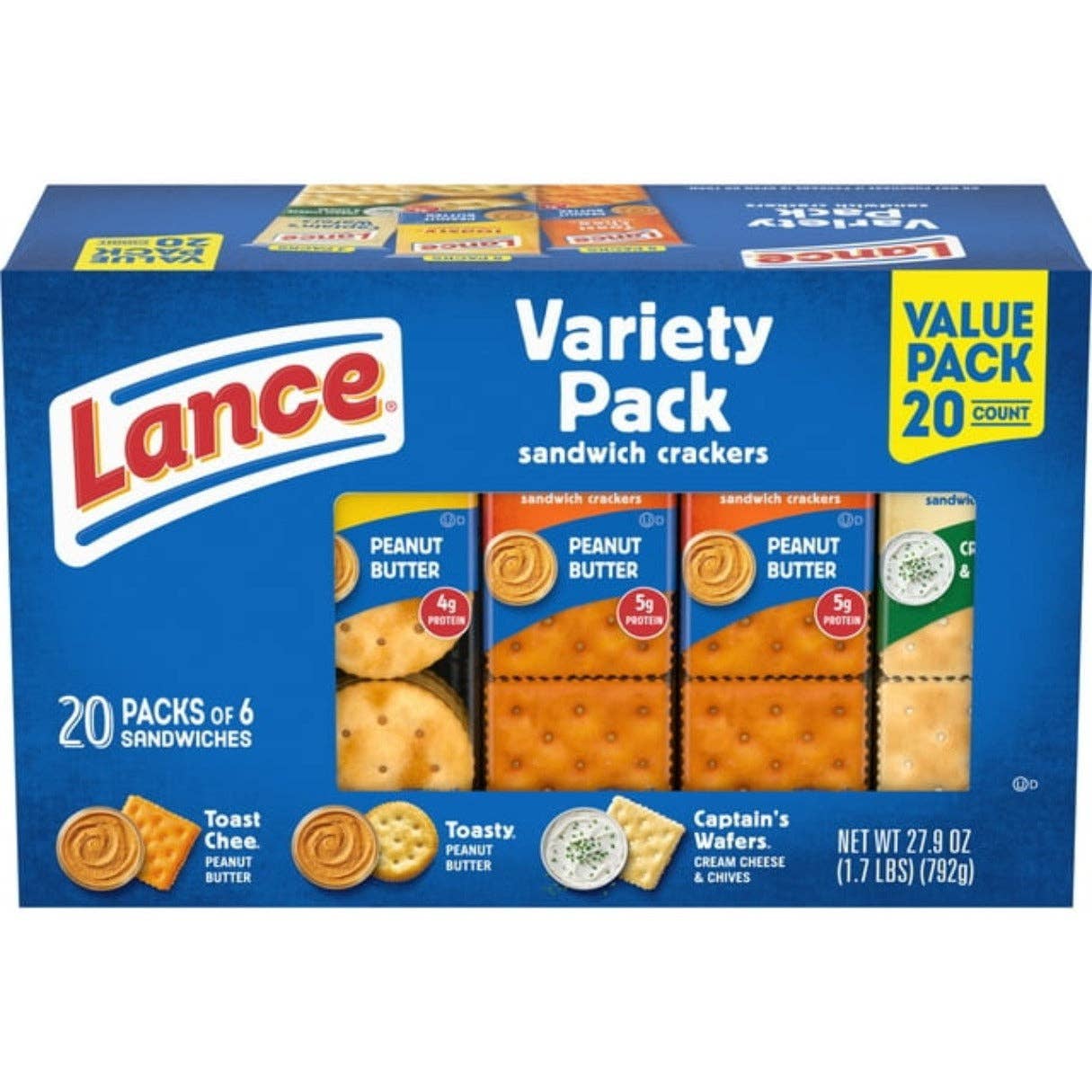 I Got Your Candy - Wholesale Crackers - Lance Sandwich Crackers Variety Pack 3 Flavors - 20ct0