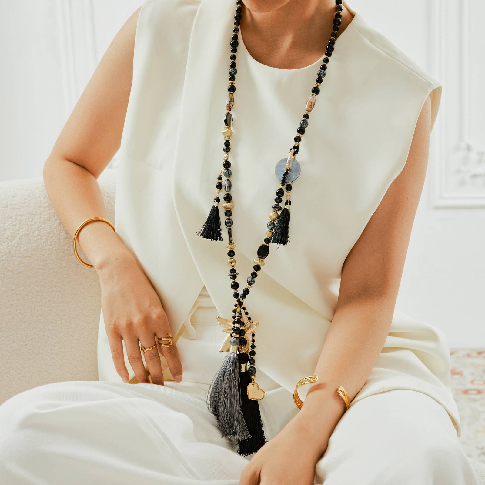 Lovelika – wholesale Y-neck/lariat necklace – Resin long necklace - Chloe0