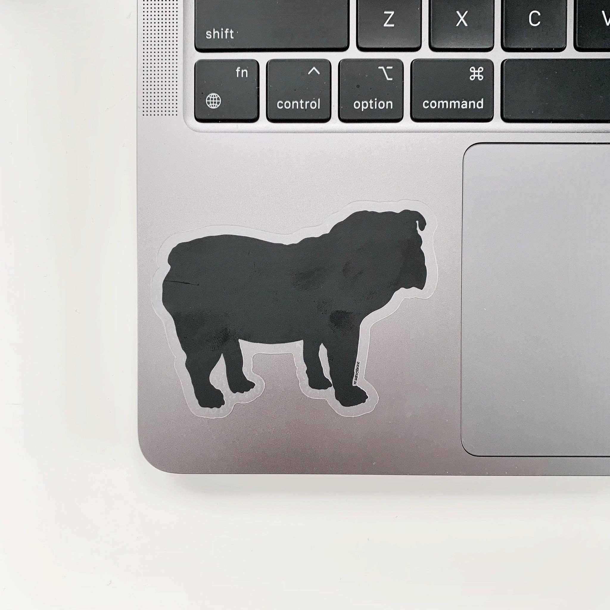 Lemon Press Studio - Wholesale Sticker - English Bulldog Silhouette clear vinyl sticker1