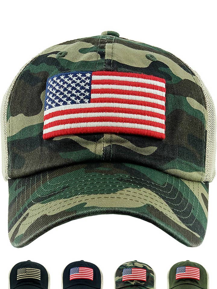 Vintage baseballpet met Amerikaanse vlag voor wholesale door Hana