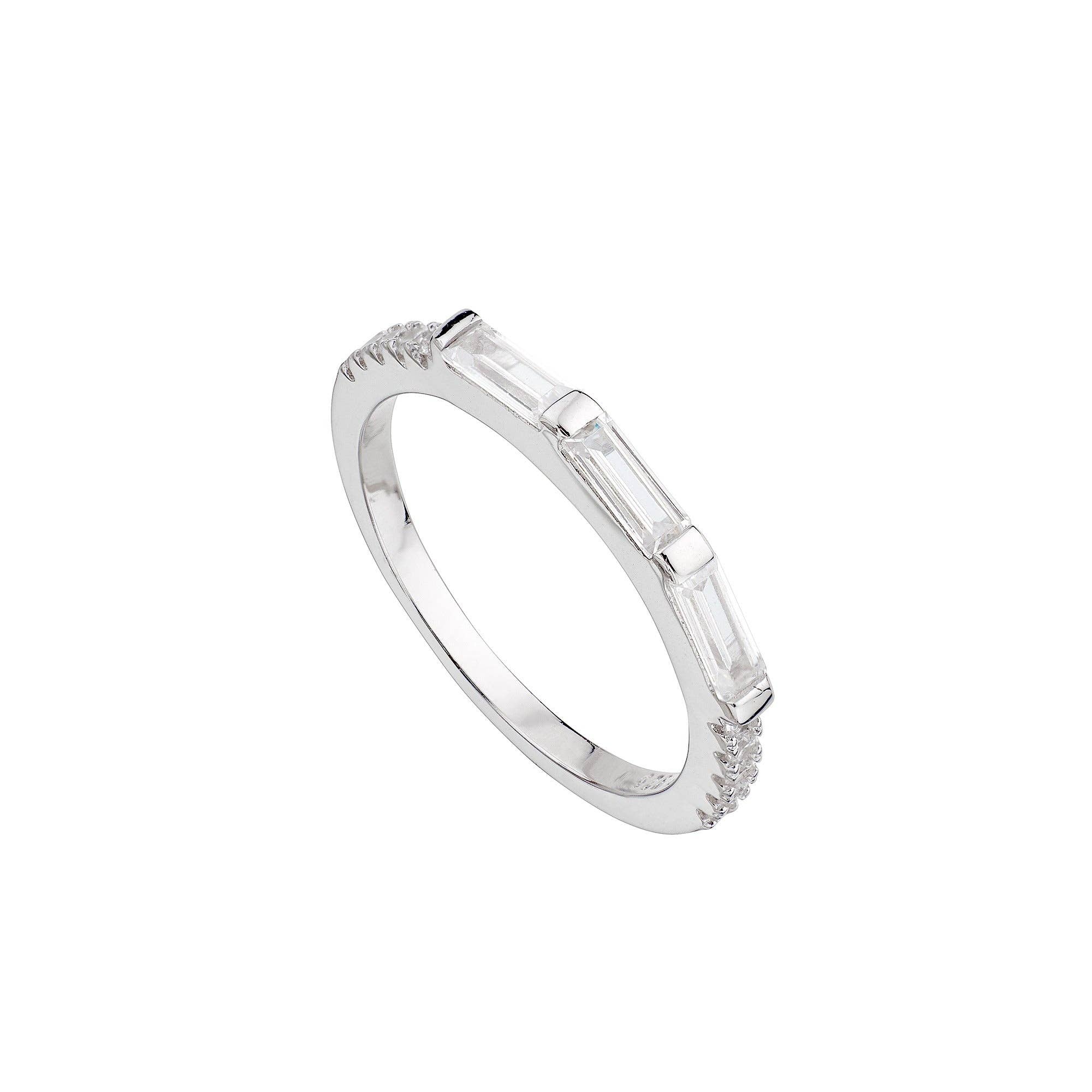 Itemporality - Wholesale Multi-Stone Ring - Baguette Silver Ring
