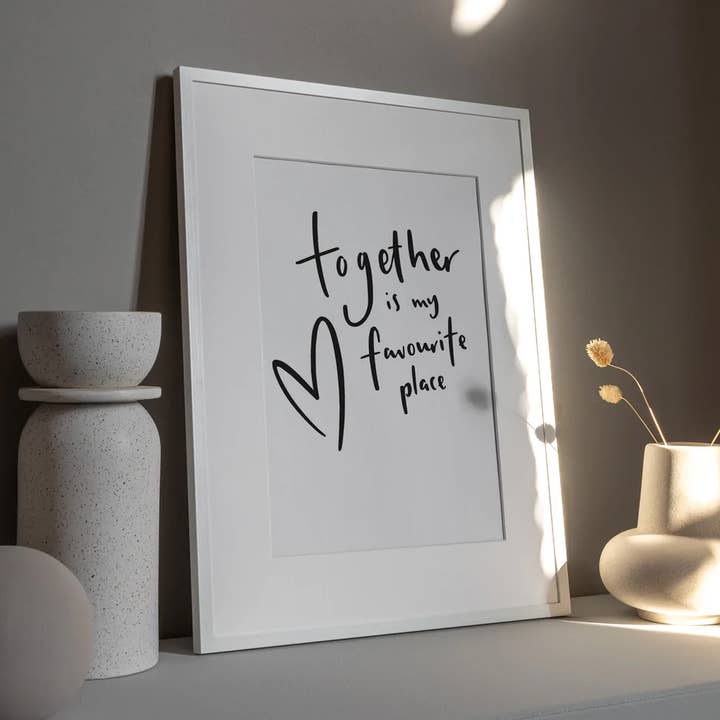 Together Is My Favorite Place Impression A4 pour la vente par Hunter Paper Co.