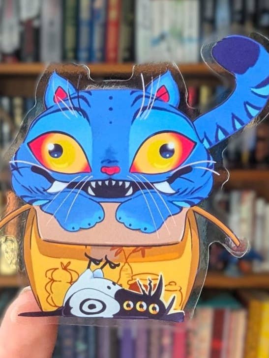 Kpop demon hunters derpy translucent sticker, derpy in a box for wholesale by Geek and Artsy