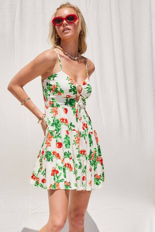 Ivory Printed Cut Out Dress for wholesale on Faire10