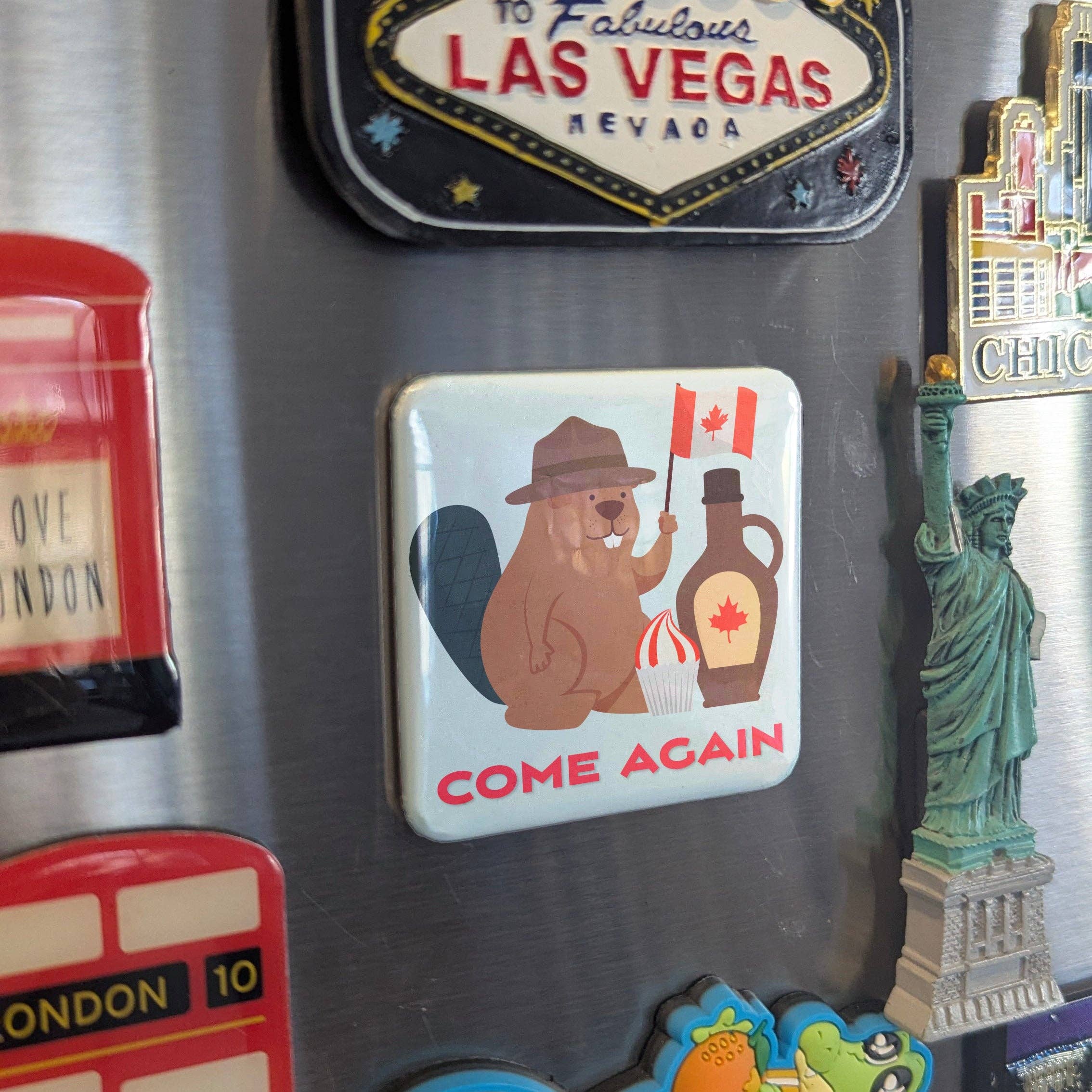PhiloPerse - Wholesale Magnet - Beaver with Maple Syrup Fridge Magnet3