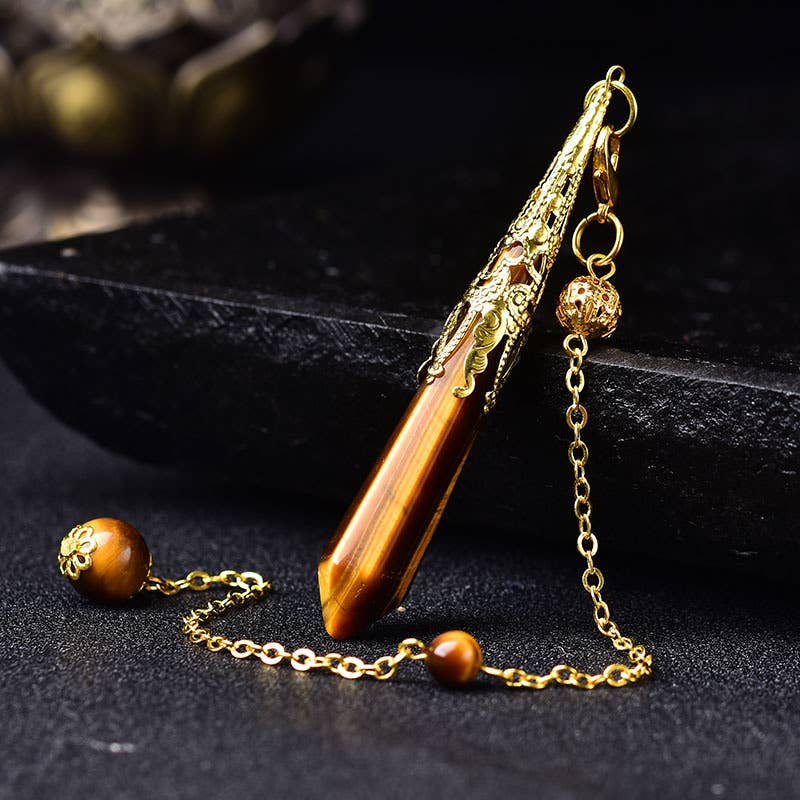 Gemcohub – Großhandel Spiritueller Stein/Kristall – Buntes Pendel aus natürlichem Kristallstein in Hexagon-Form13