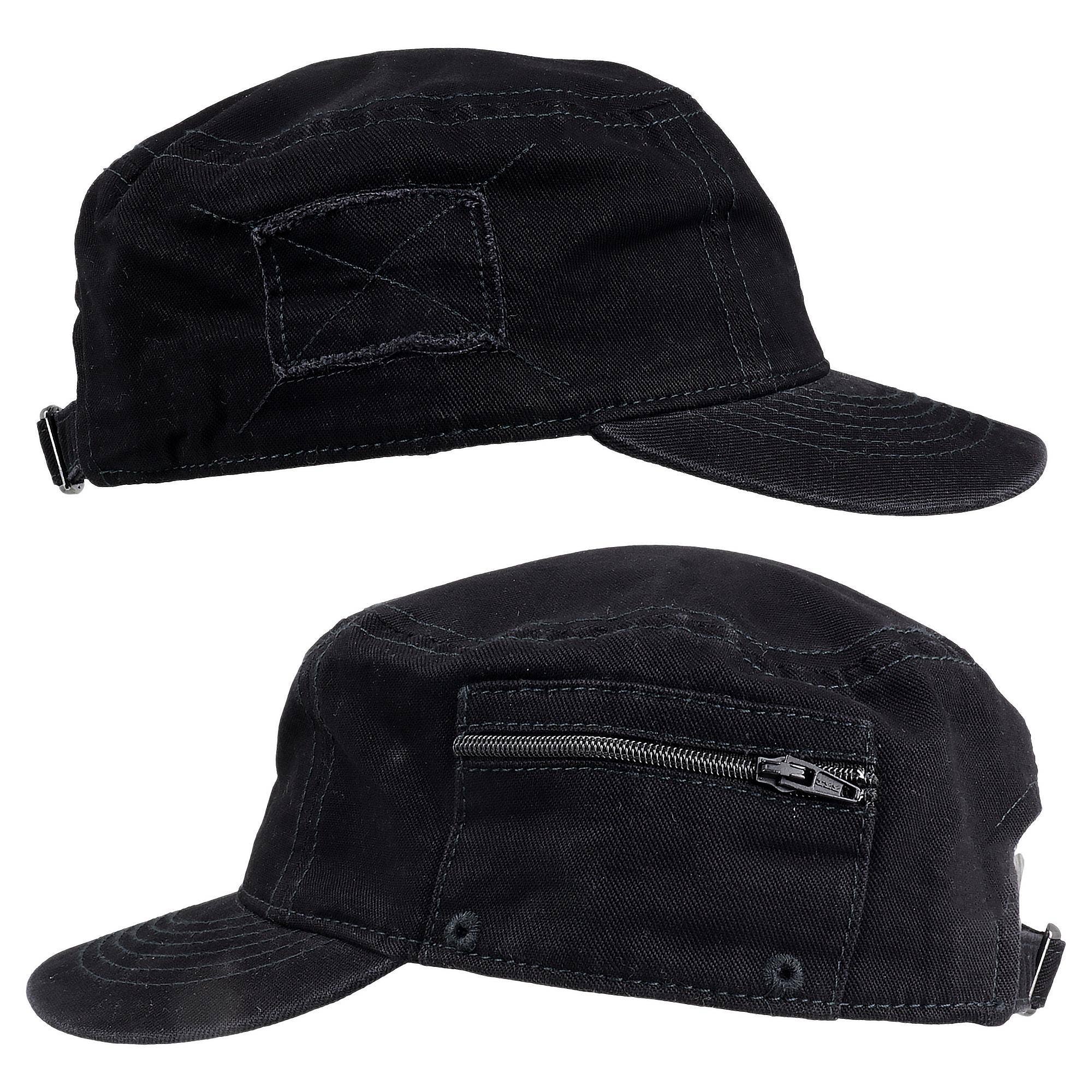 Tribal Trade GmbH – wholesale Baseballkeps - Unisex – Armékäppkeps med svart stjärna och blixtlås på sidan2