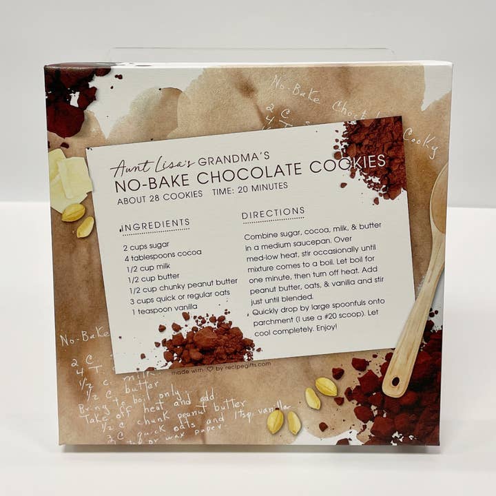 Estampado decorativo de galletas de chocolate sin hornear de la tía Lisa para venta al por mayor de Aunt Lisa's Recipe Gifts