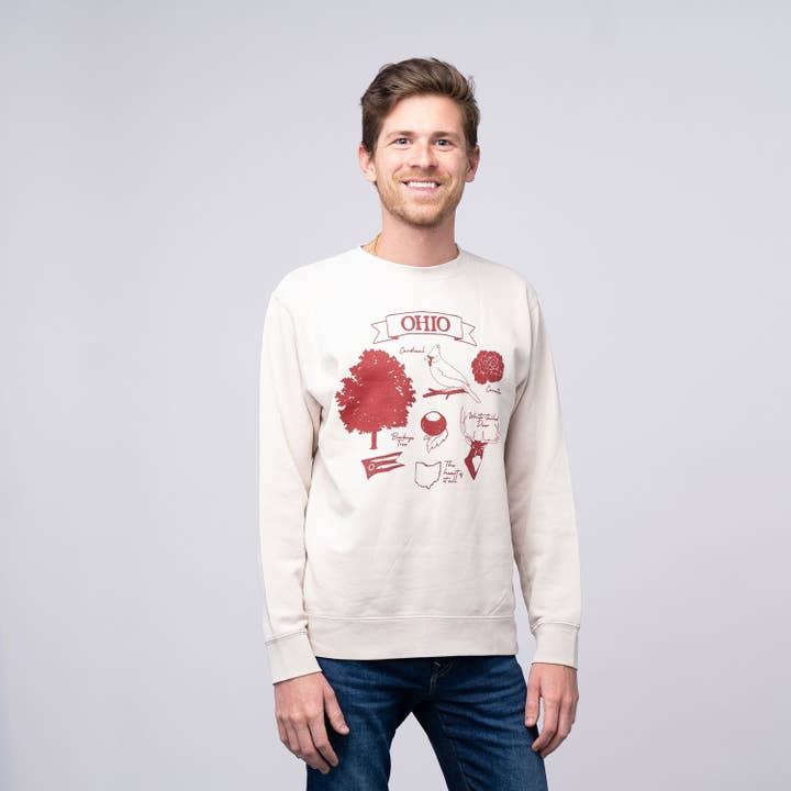 Jupmode - Wholesale Graphic Sweatshirt - Unisex - State of Ohio Symbols Sweatshirt