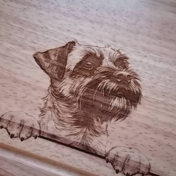 Doughty Designs - Wholesale Snijplank - Border Terrier Hond Design #3 Snijplank (30x20x1,7cm).1
