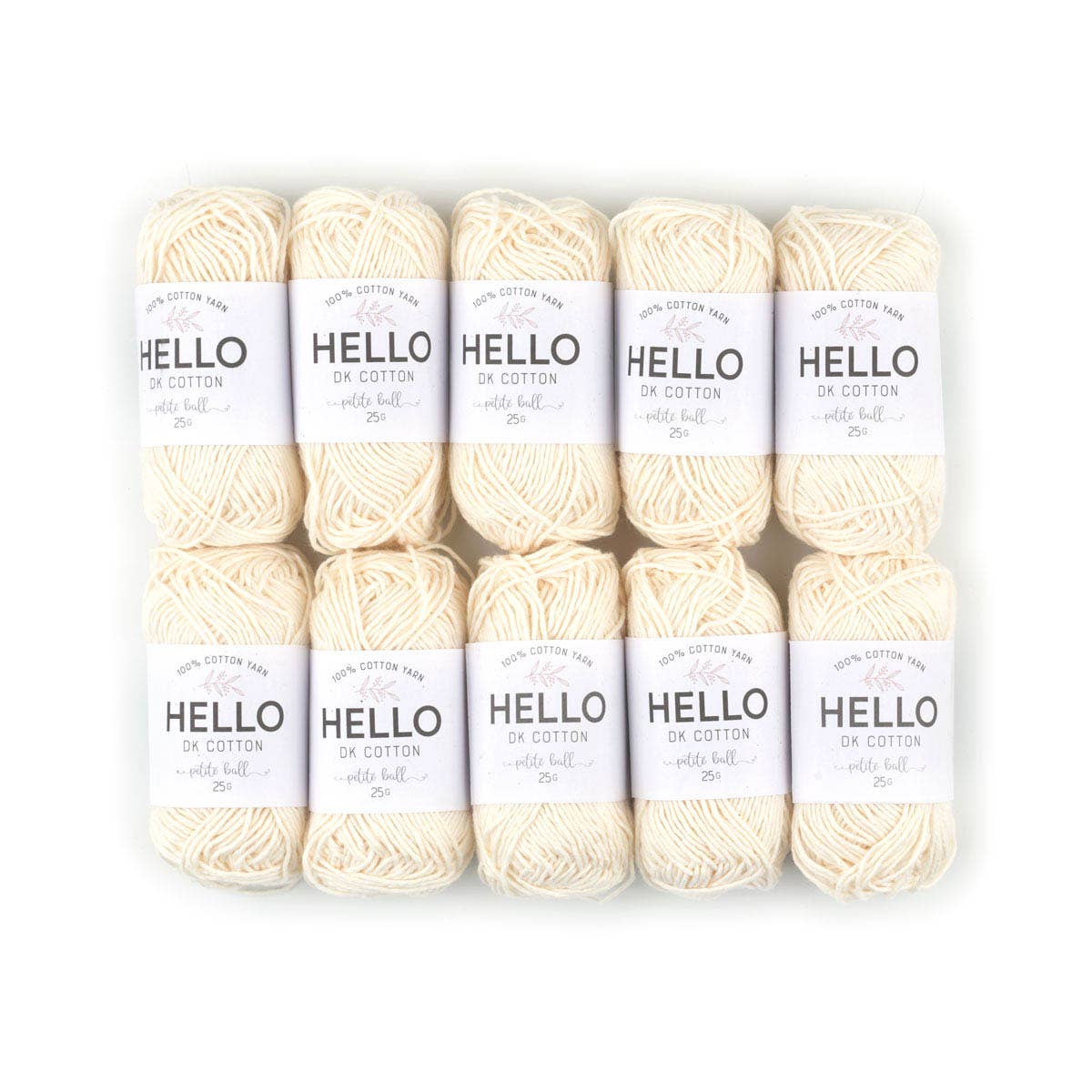 Creative World of Crafts – wholesale Garn – HEJ 100% bomull 25g Amigurumi garn förpackning med 10 bollar55