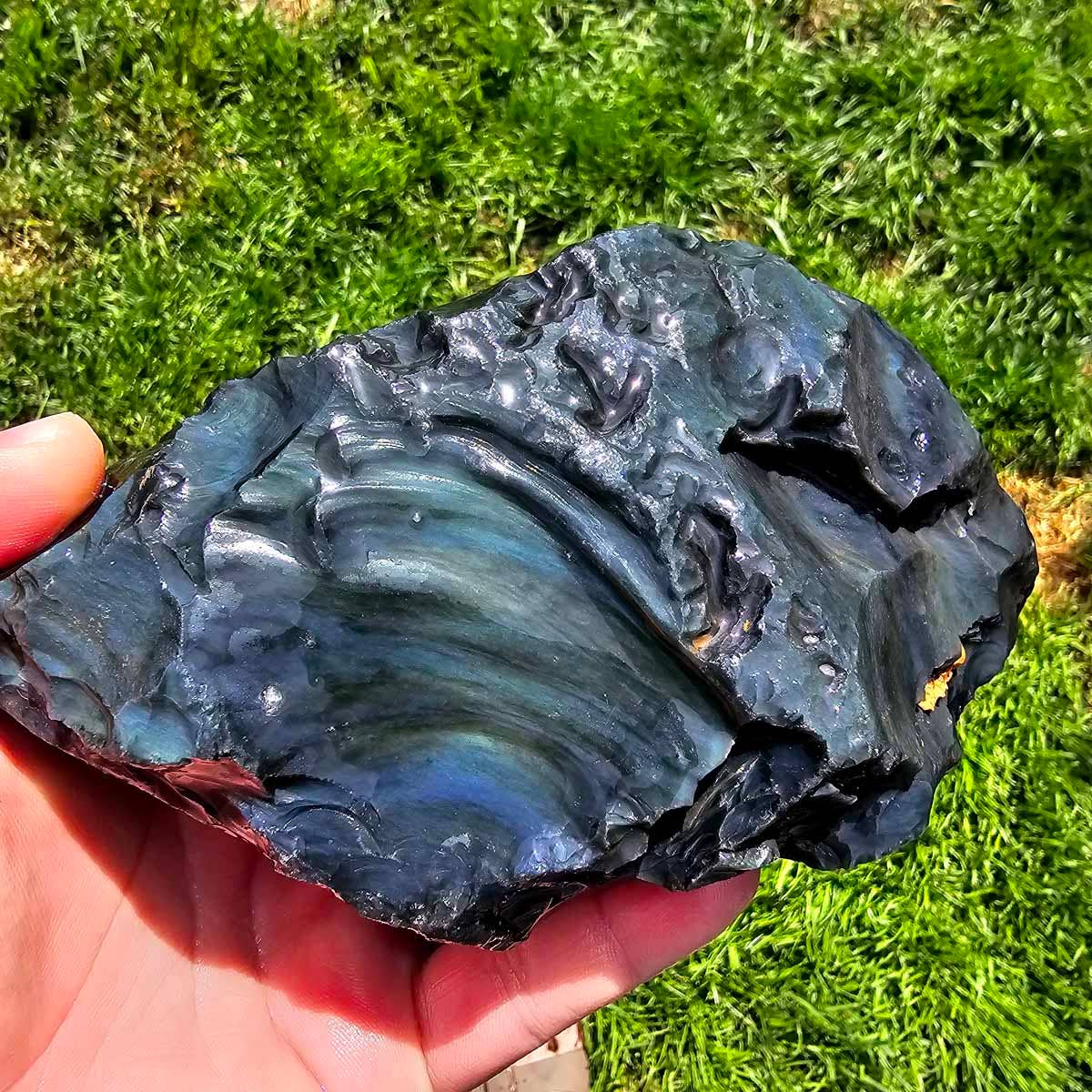 Lapidary Central - Wholesale Spiritual Stone/Crystal - Grade C Mexican Jalisco Rainbow Obsidian Cutting Rough Box!4