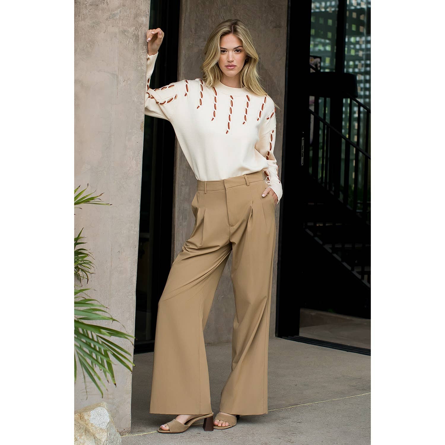 CREAM Long Sleeve Knit Sweater for wholesale on Faire9