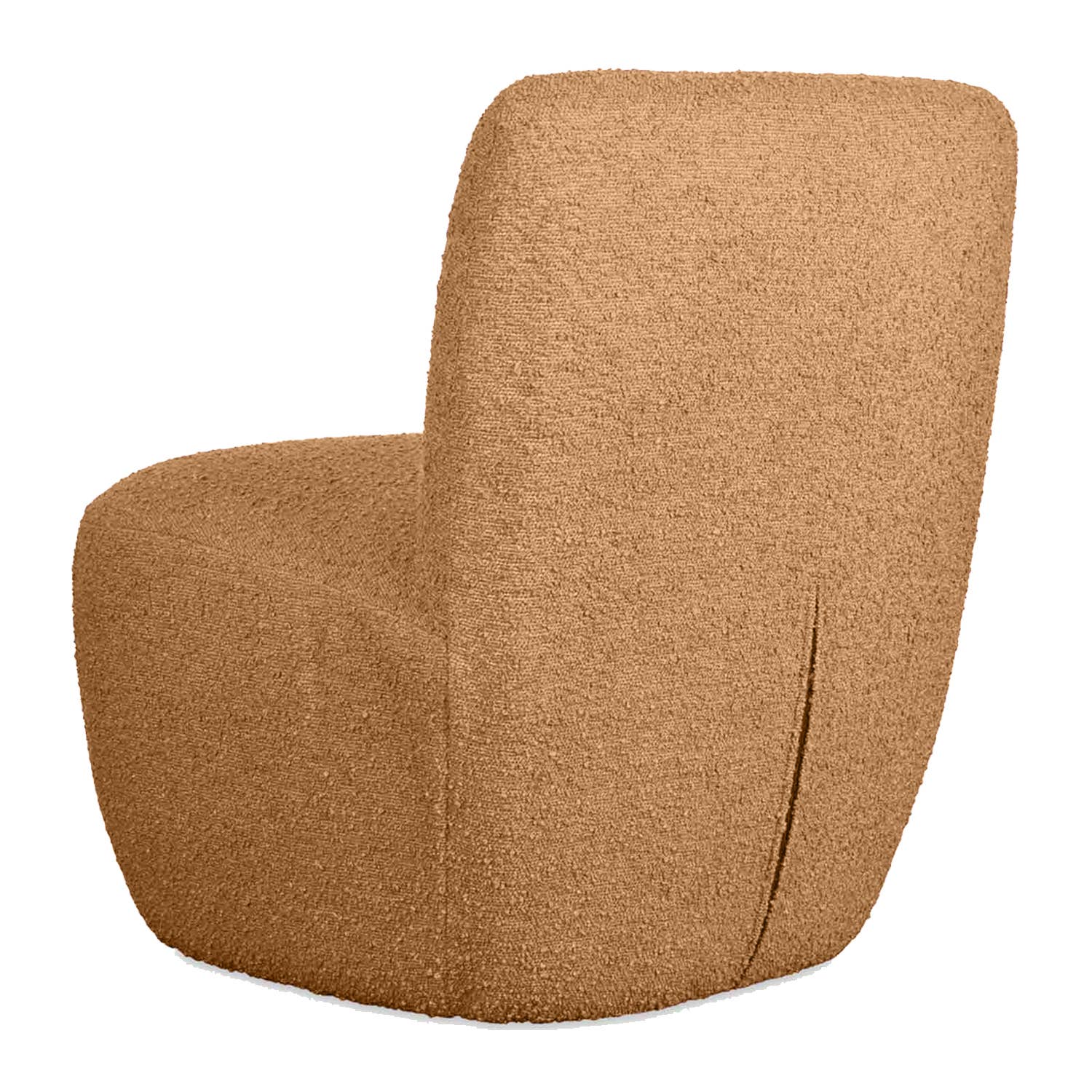Caramel Fauteuil Eve tissu bouclette caramel L58 P73 H71cm en vente sur Faire2