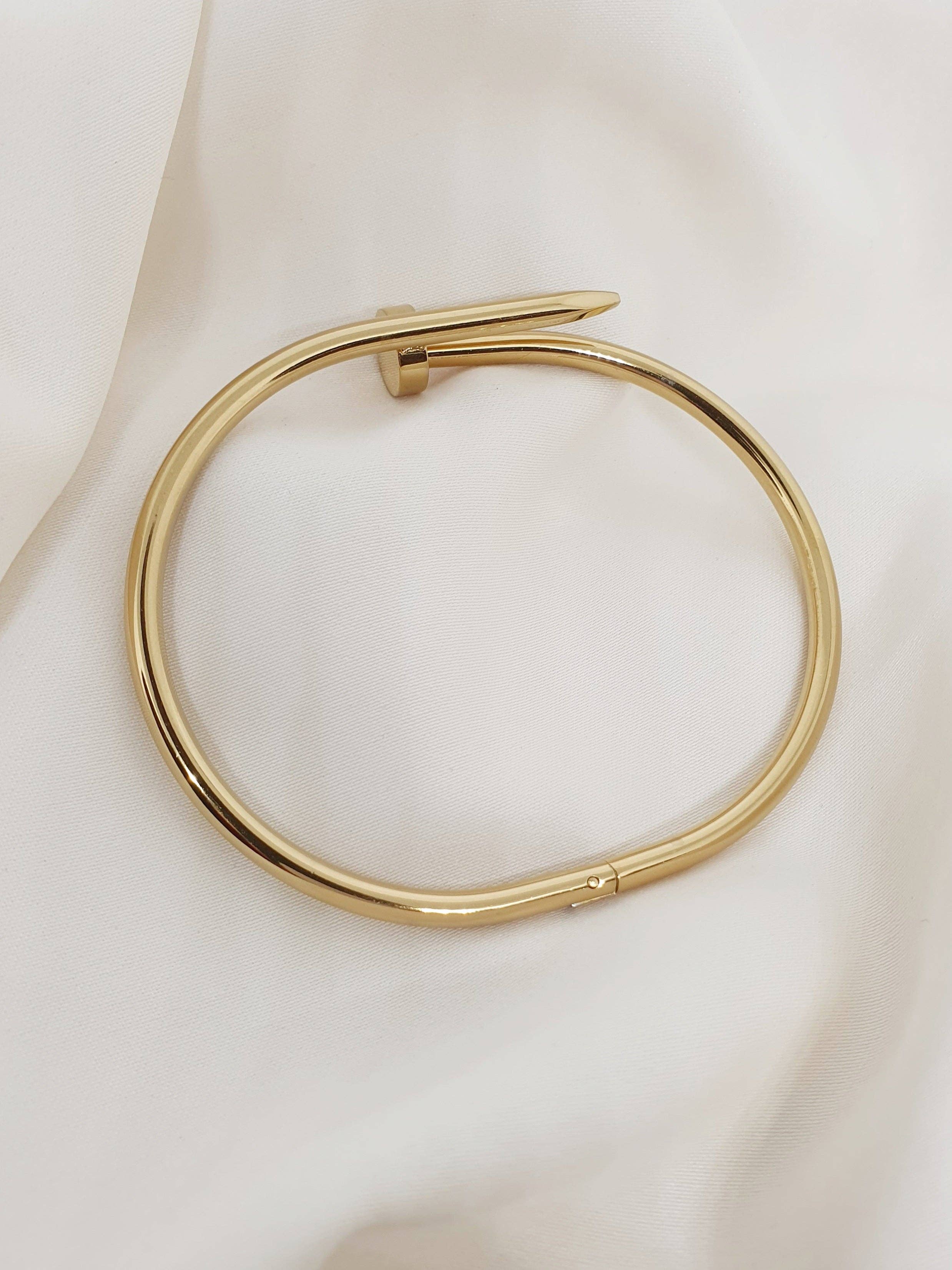 LAUVEA BOUTIQUE - Wholesale Cuff Bracelet - DALIA stud ring - gold/Size 15
