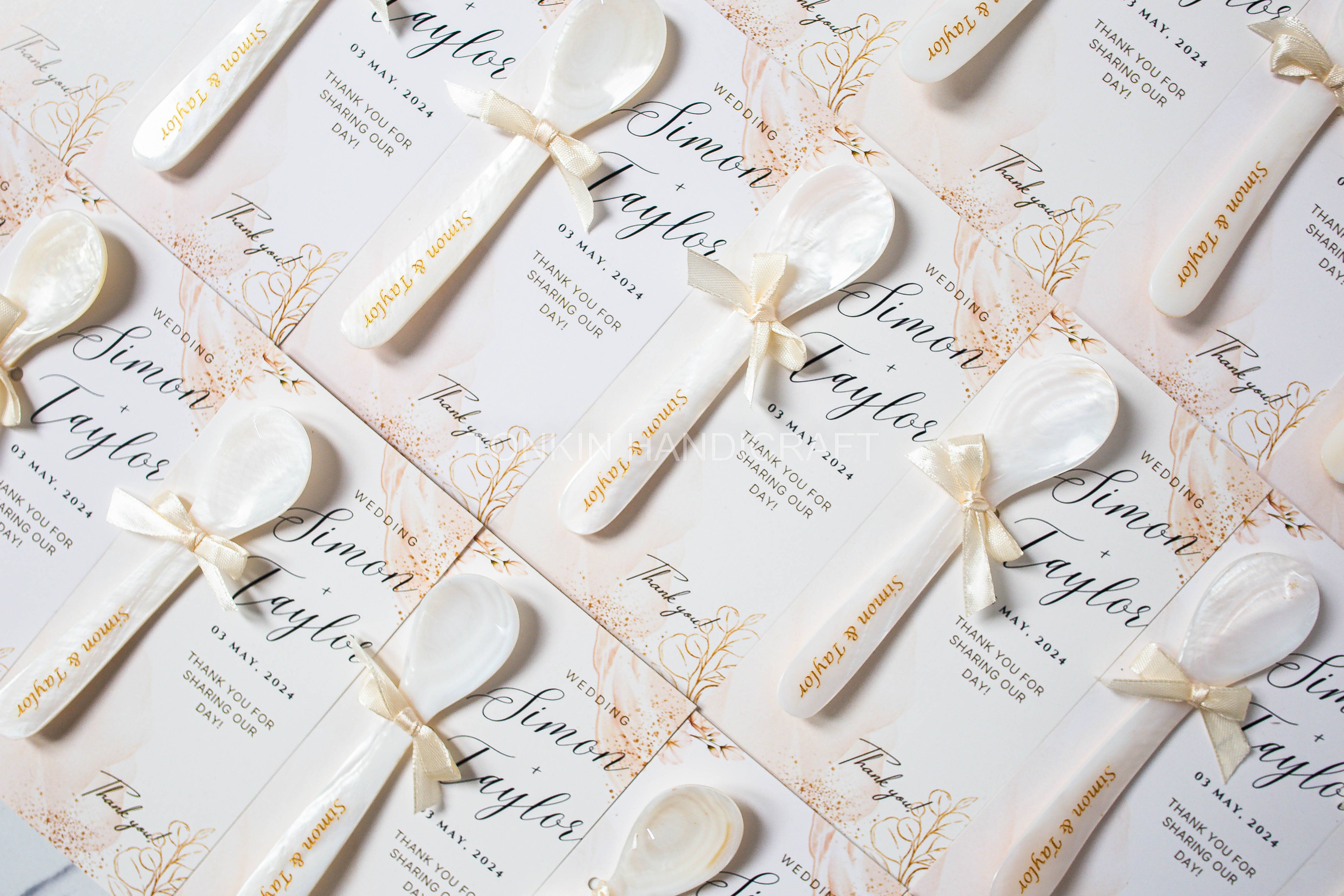 Tonkin Handicraft - Wholesale Kitchen Spoon - Personalized Mother of Pearl Caviar Favor wedding spoon8