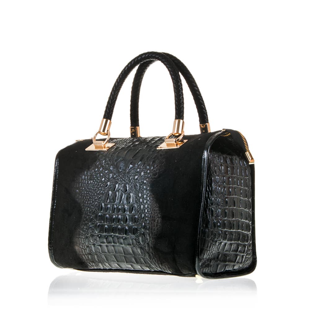 FIRENZE ARTEGIANI – Bolsa de ombro – Mulher por atacado – Sacola feminina Anacapri. Camurça de couro genuíno gravada7