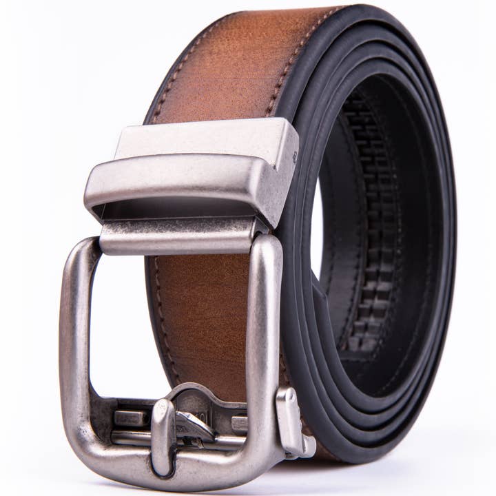 Brown Ratchet Belt for Men Dress Belts with Automatic Buckle-2073 for wholesale on Faire4