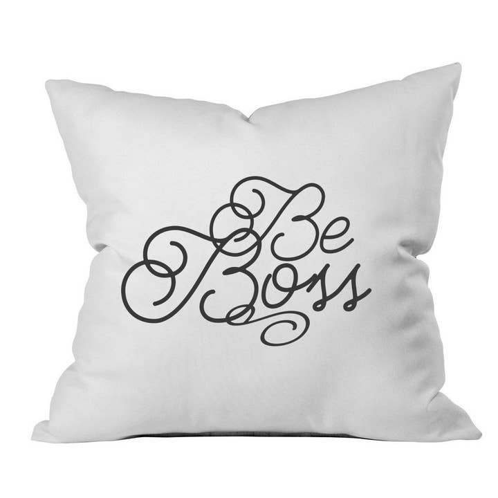Be Boss Office Decor 18x18 Inch Throw Pillow Cover for engroshandel hos Oh, Susannah