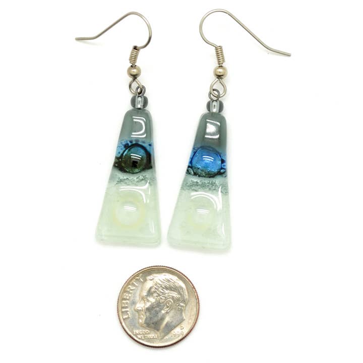 Dunitz & Company - Wholesale Dangle Earrings - Long Triangle Glass Dangle Handmade Earrings2