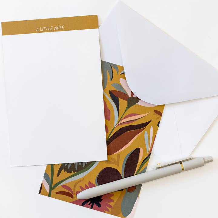 Earthy Bloom Notecard Stationery (Set of 10) for wholesale by Roe & Co Doodles