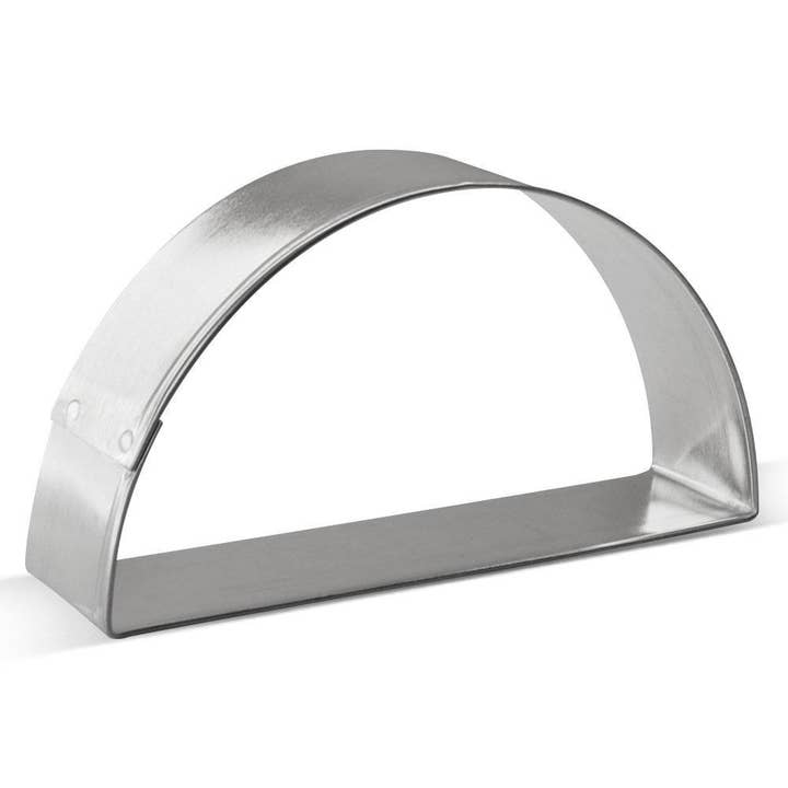 Half Circle / Taco Cookie Cutter 3.75 in B1542 for wholesale by CookieCutter.com