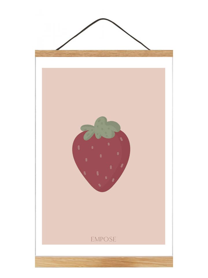 Poster Morango Rosa por atacado de Empose