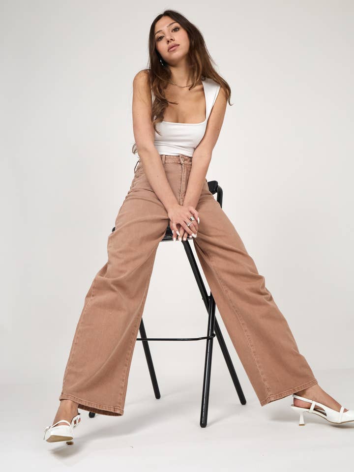 Barrel Jeans "Lowen" (No Pleats) - Ana & Lucy for wholesale by ANA & LUCY