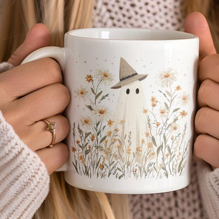 Cute Ghost Coffee Mug, Spooky Witchy Mug, Halloween Gift Cup for wholesale by NVC Ecommerce LLC