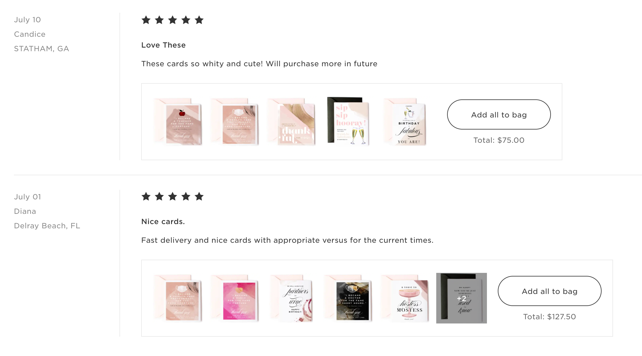 Kitty Meow Boutique - Wholesale Birthday Card - Another Year Graced, Sentimental Birthday Greeting Card Her6