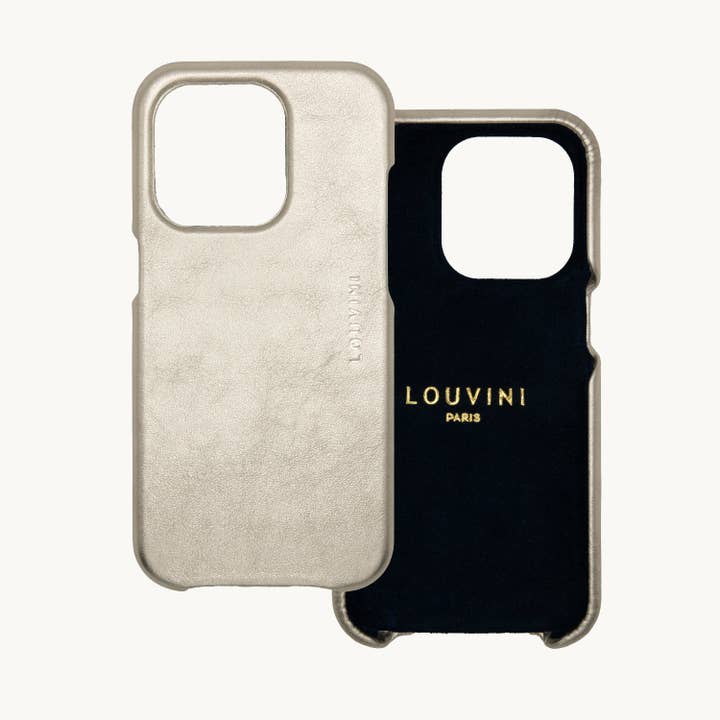 COQUE MAX MAGSAFE SANS ANNEAUX - DORÉ-ARGENTÉ MÉTALLISÉ for wholesale by Louvini Paris