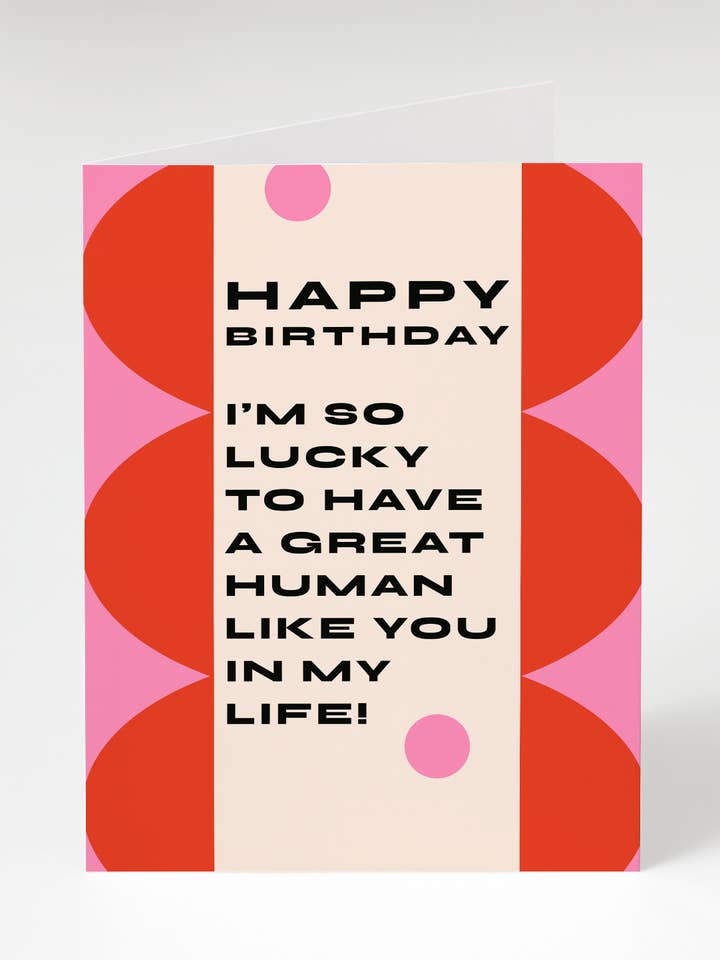 HBD Great Human Birthday Card for wholesale by Bon Femmes