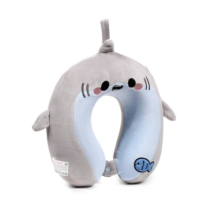Relaxeazzz Archie the Shark Plush Memory Foam Travel Pillow for wholesale by Puckator Ltd