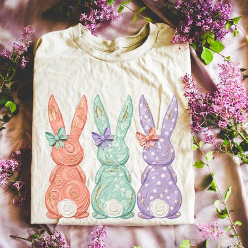 Fauxmålade kanintröjor och T-shirts för wholesale av Trendy Chic Apparel LLC