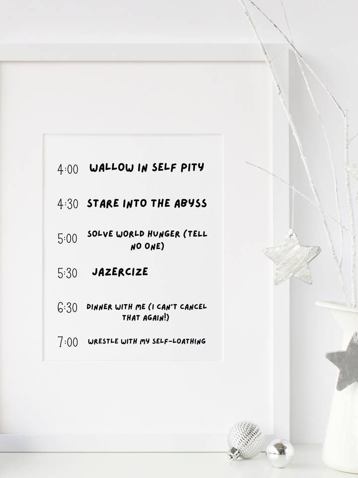The Grinch’s Schedule Print for wholesale by Blossom & Bloom
