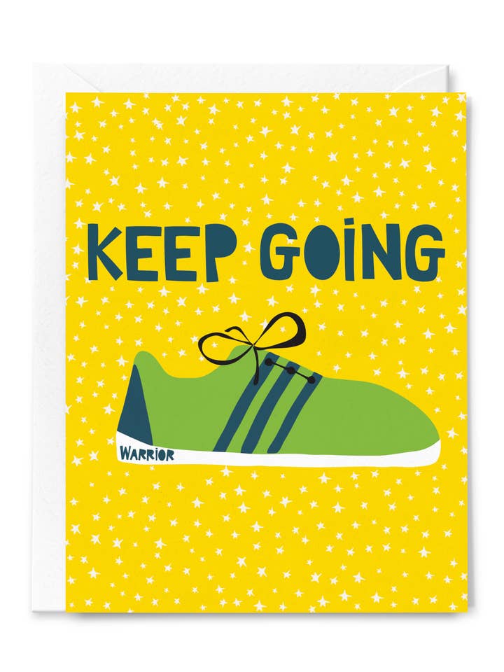 Carte de vœux d'amitié et d'encouragement Keep Going pour la vente par Happy Just Happy