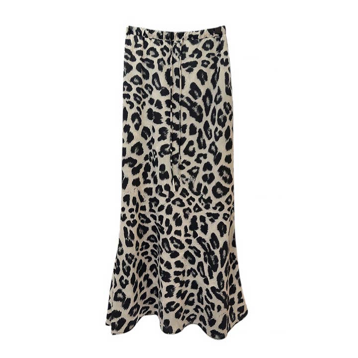 Falda con estampado de leopardo y cintura con cordón para venta al por mayor de Last True Angel