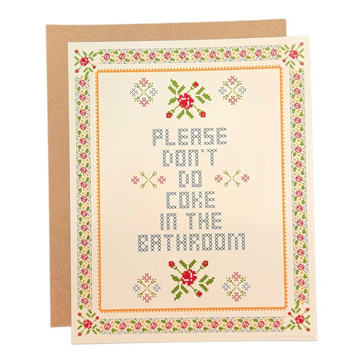 Thanks You're Welcome - Wholesale Wall Sign - Please Don't do Coke in the Bathrooom (Frame not included) - 8x10 Print1