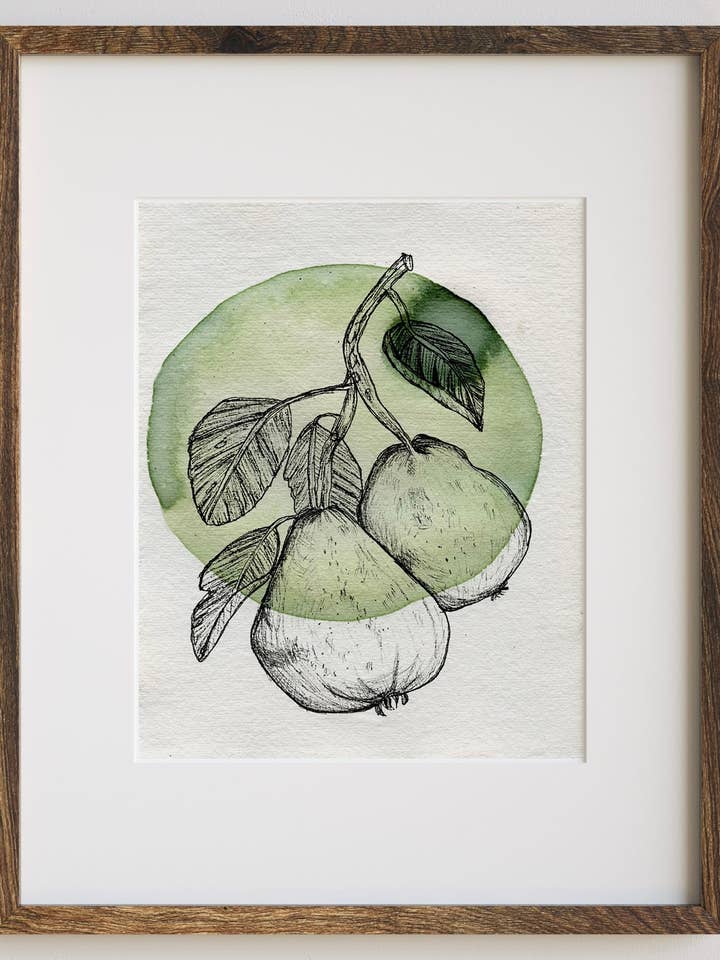 Pair of Pears Art Print for wholesale by Jradartdesign