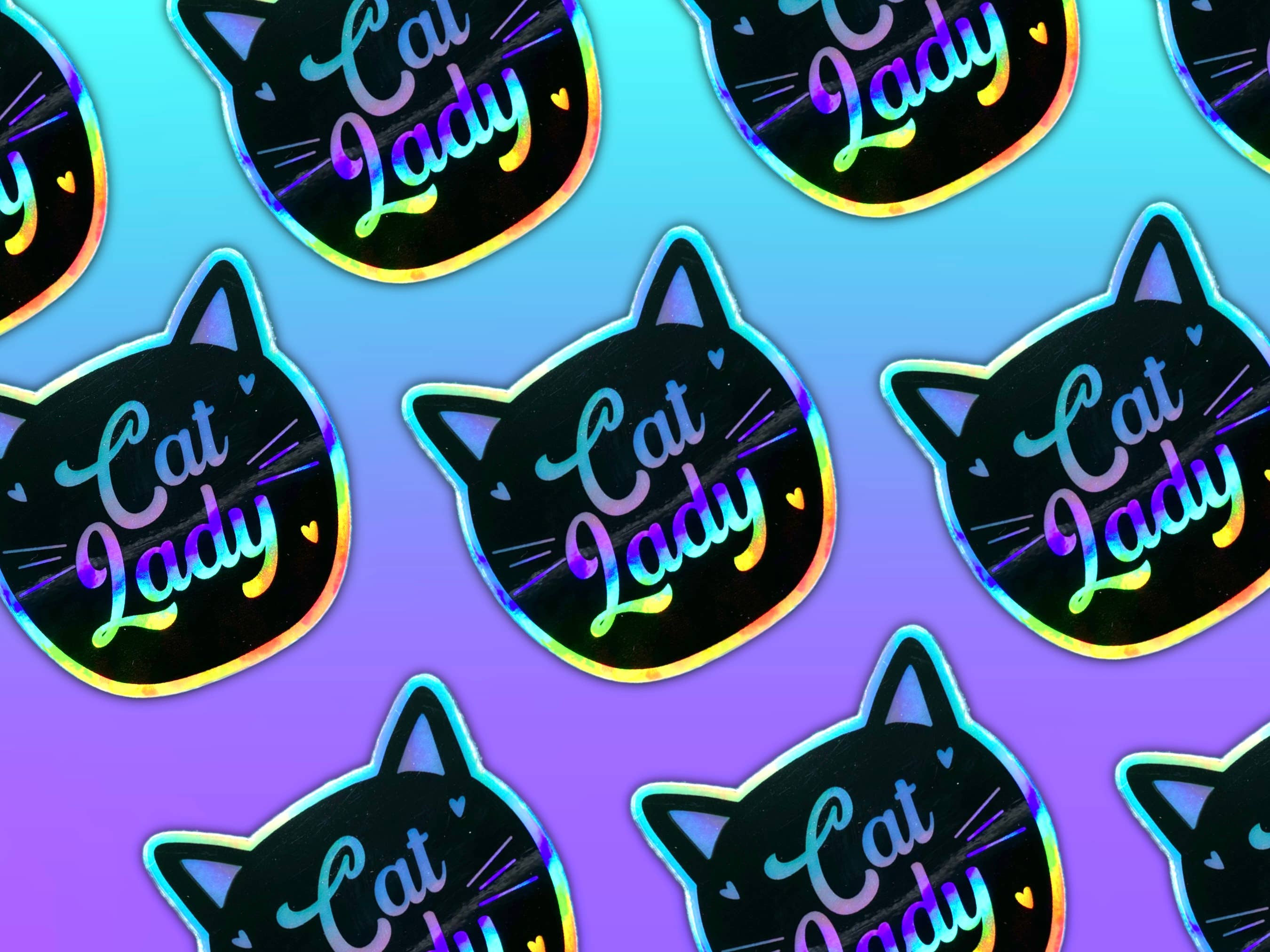 Bekkbe and Nono - Wholesale Sticker - STICKER Cat Lady | Cat Person | Water Bottle, Laptop Sticker1