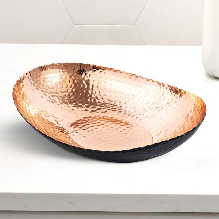 Monarch Abode - Wholesale Decorative Plate/Dish/Bowl - Hand Hammered Modern Decorative Bowl 12.75 x 8.75 inch1