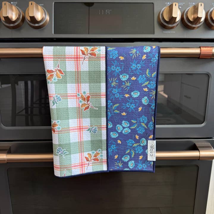 Blue Green Kristine: Reversible Hand Towel for wholesale on Faire2