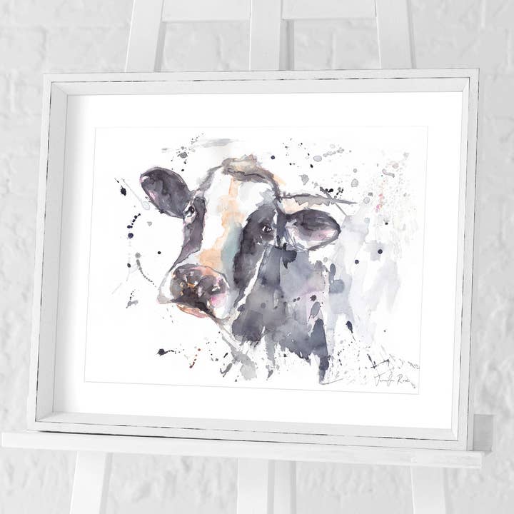 Jennifer Rose (Moo Cow) con cornice per la vendita all'ingrosso da parte di The Art Group