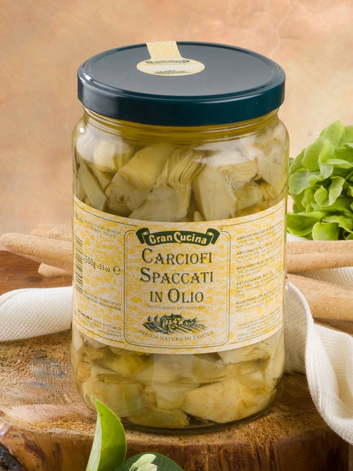 Artichokes Halved in Oil 1700g for wholesale by TAB GREEN LINE SRL (Gran Cucina)